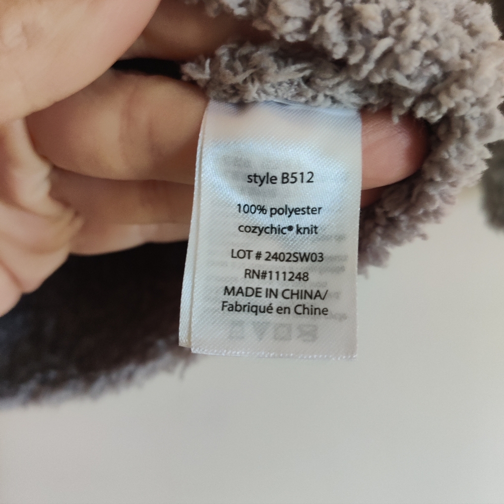 Euc Like New Barefoot Dreams Cozy chic Infant Grey Sweater - Picture 8 of 10
